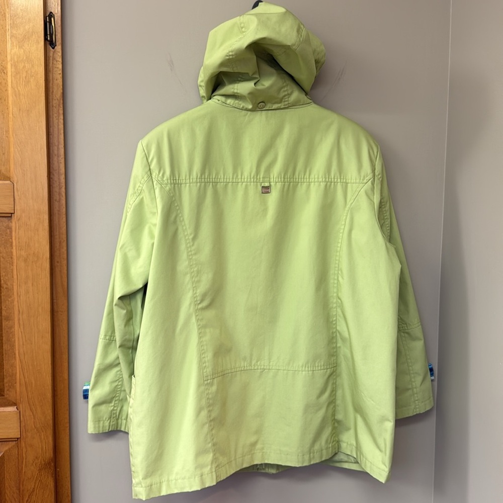 Mackintosh New England Cotton-blend Poplin Jacket | size 1X | Bright Green | EUC - Picture 8 of 14